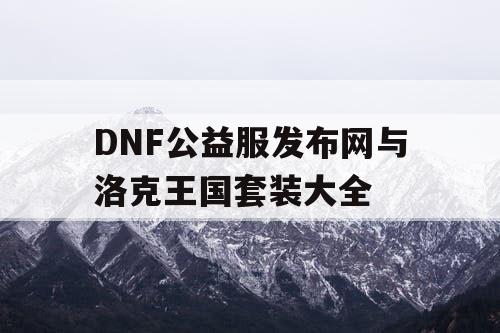 DNF公益服发布网与洛克王国套装大全