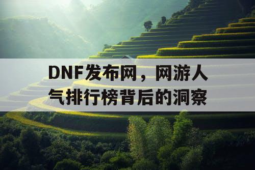 DNF发布网，网游人气排行榜背后的洞察